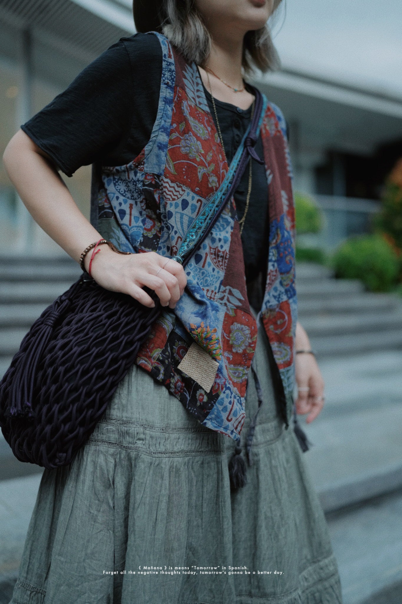 CA626 Mañana Handmade 2way Macrame Bag