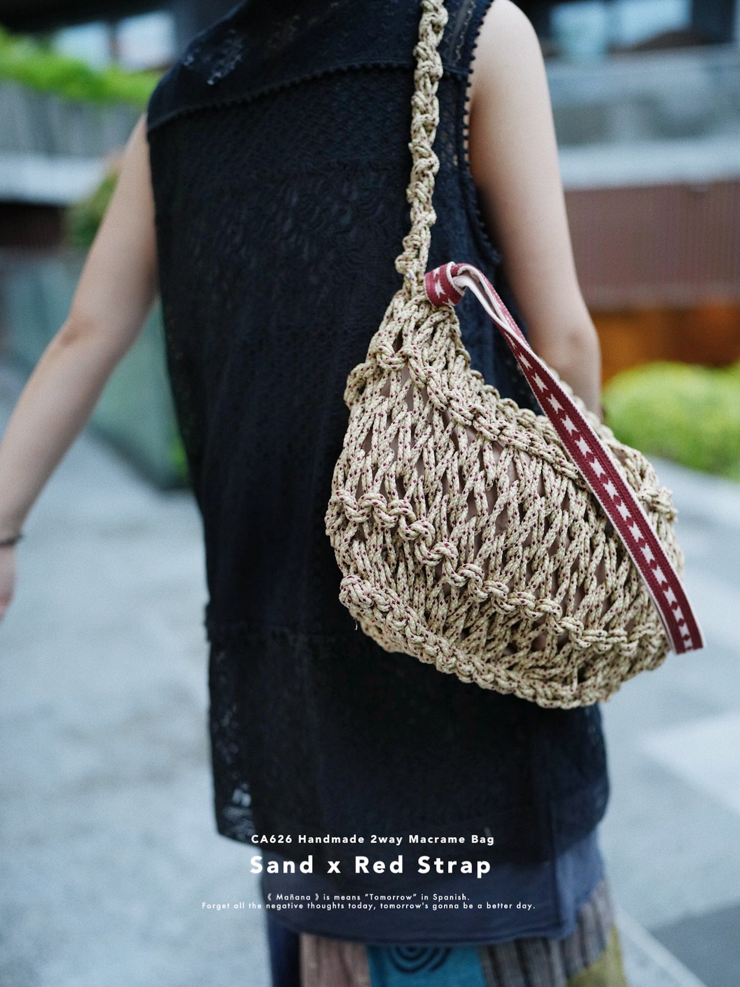 CA626 Mañana Handmade 2way Macrame Bag