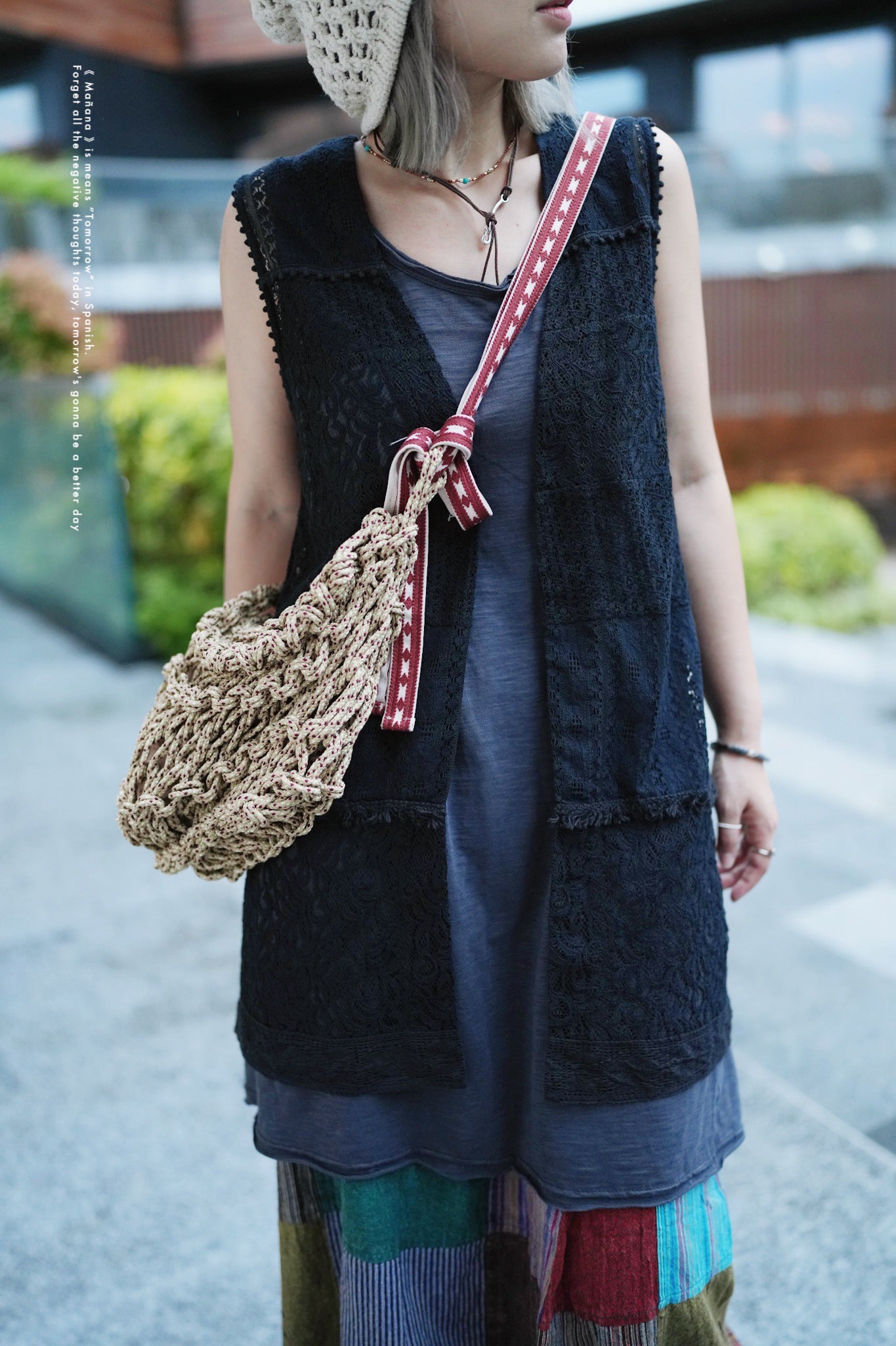 CA626 Mañana Handmade 2way Macrame Bag