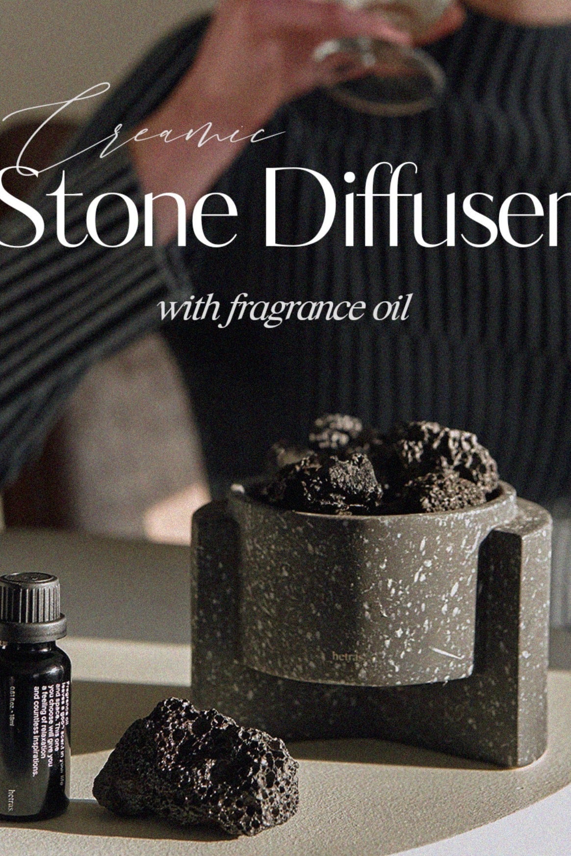 HETRAS. 高級陶瓷石擴散器套裝 PREMIUM CERAMIC STONE DIFFUSER SET 🇰🇷韓國限定品*