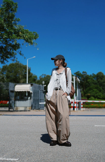 CA911 FRINGED RIBBON VEST