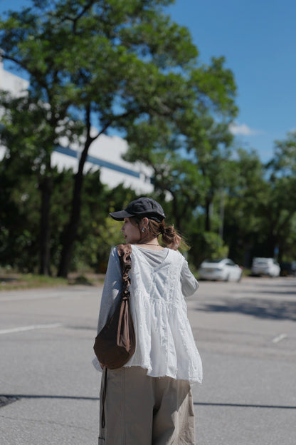 CA911 FRINGED RIBBON VEST