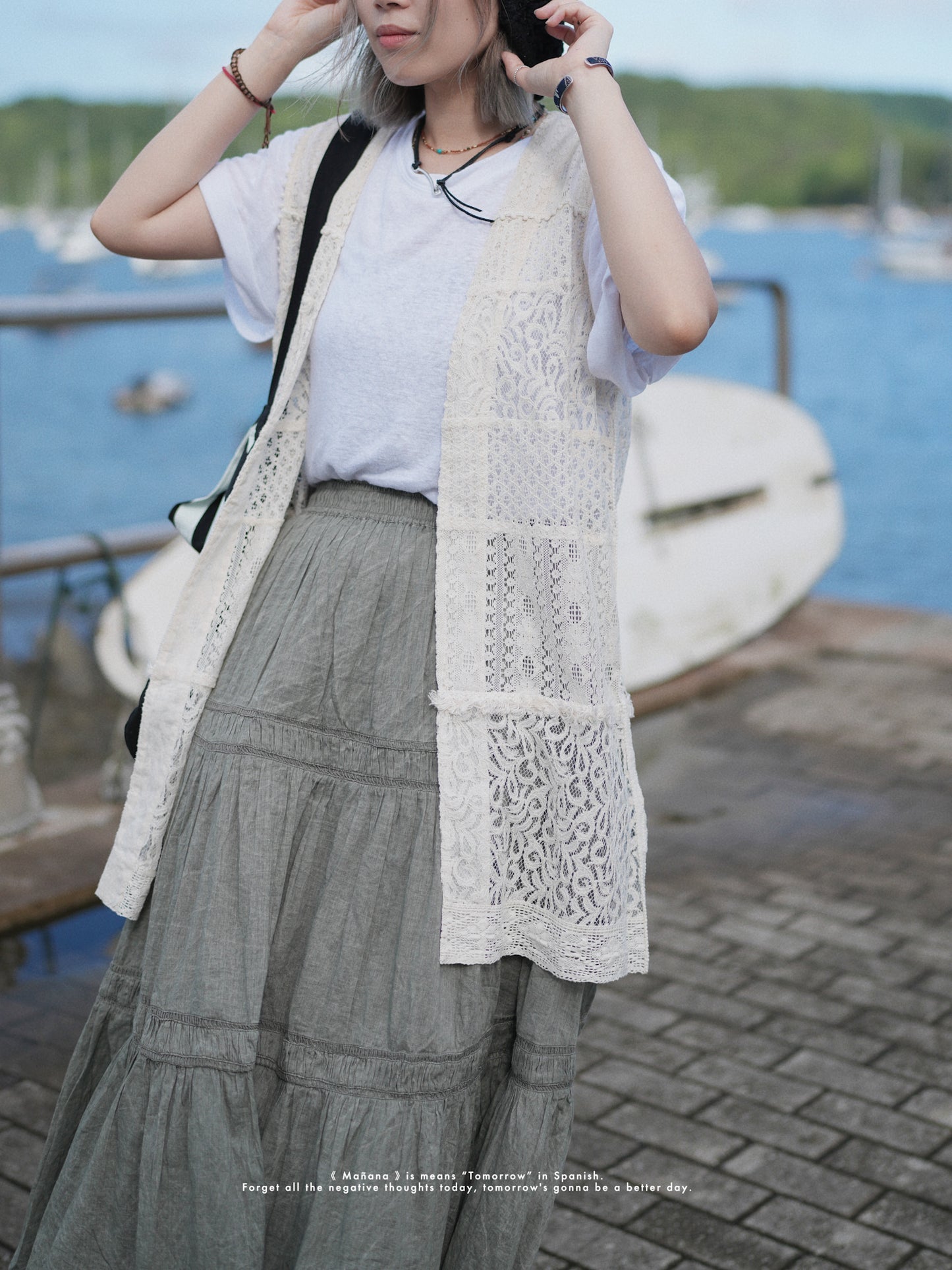 MZ507 LINEN ROLL UP TOP