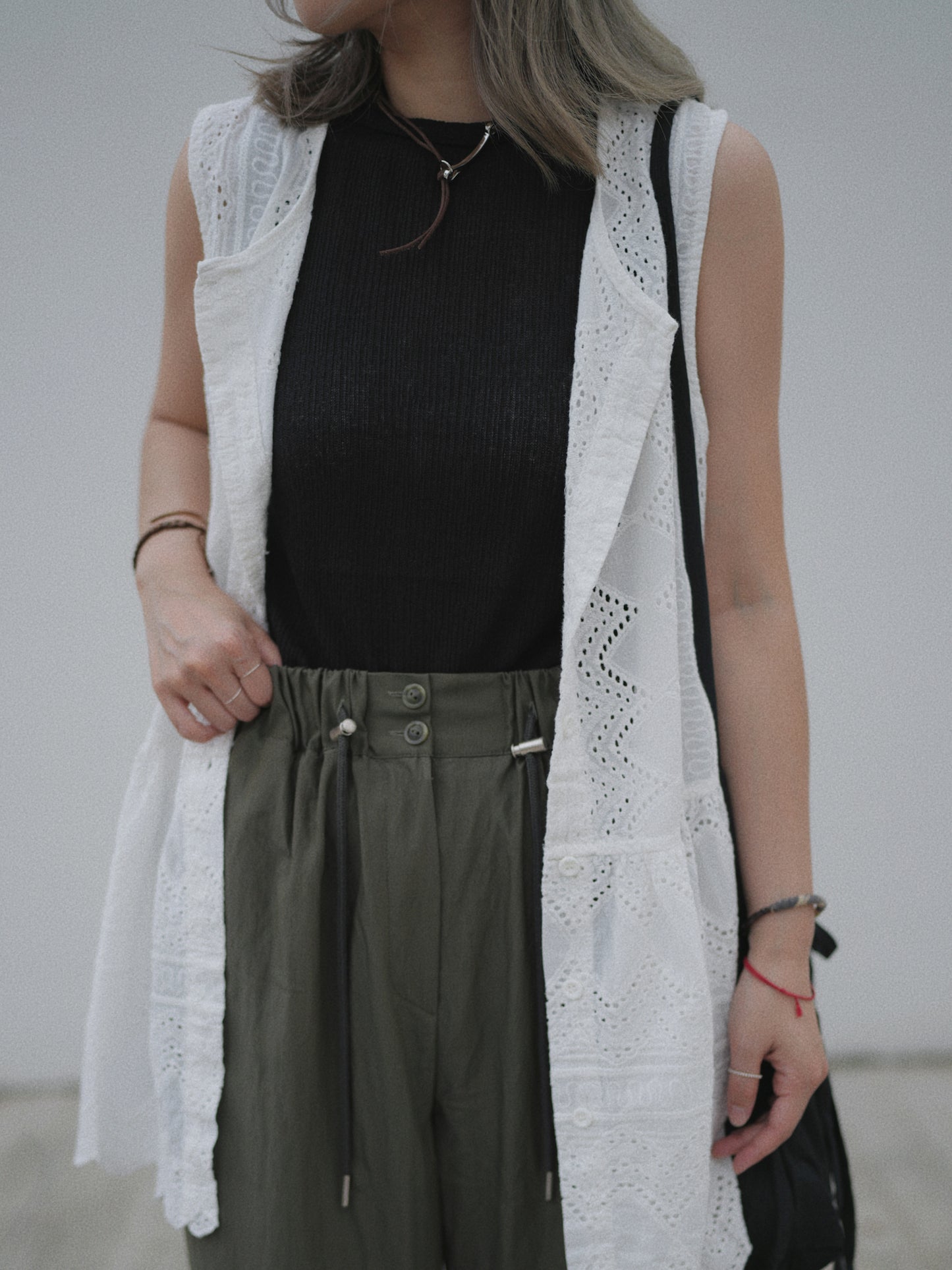 MZ335 Leather Tie Necklace