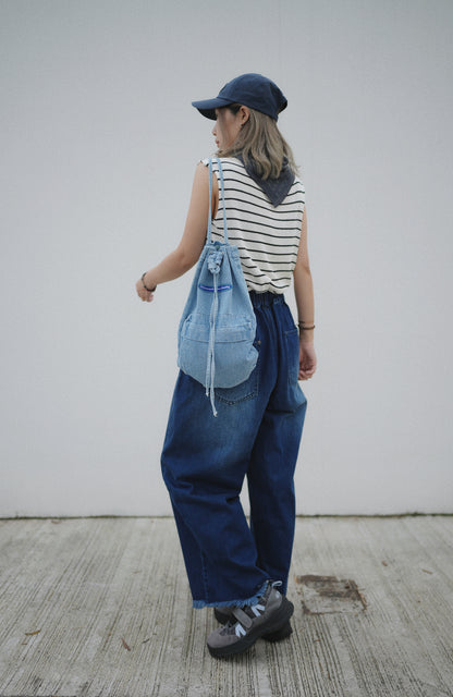 CA618 Fringed Denim Washed Jeans