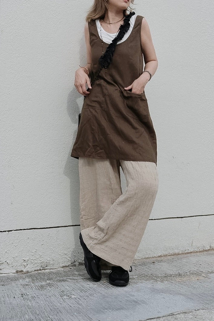 MB015 1+1 LINEN DRESS SET