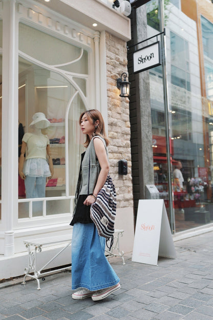 MZ760 RIBBON KNIT VEST
