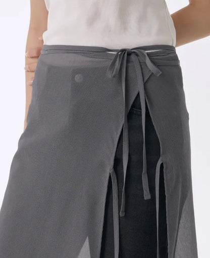 MZ841 CHIFFON SHEER WRAP SKIRT