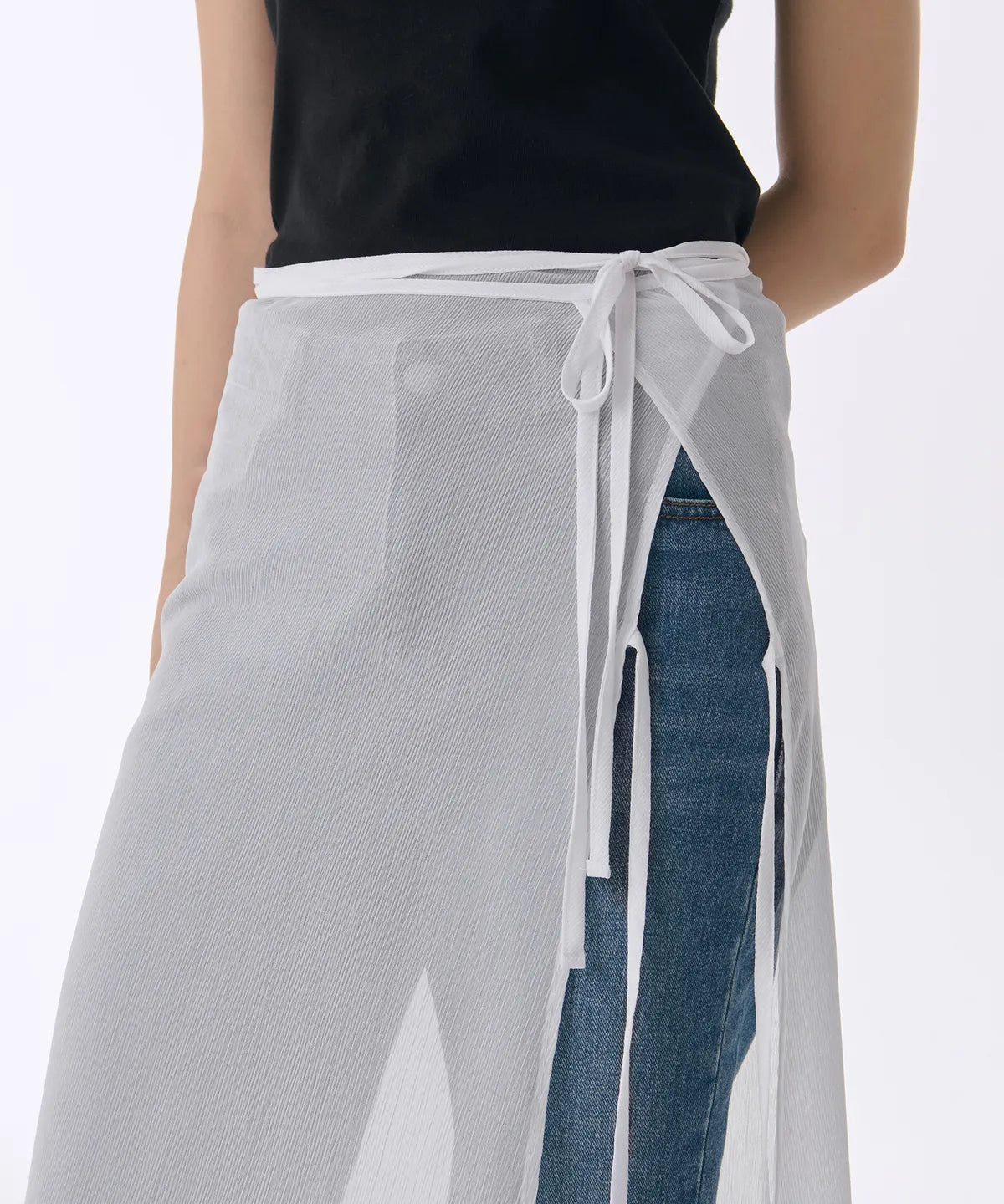 MZ841 CHIFFON SHEER WRAP SKIRT