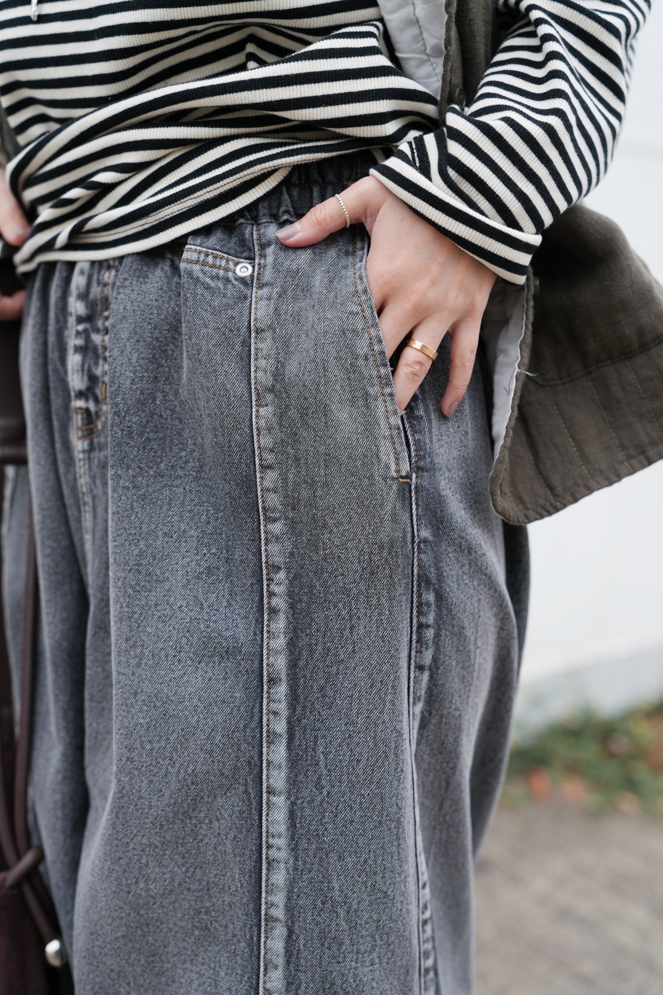 NA434 REMAKE DESIGN DENIM SKIRT
