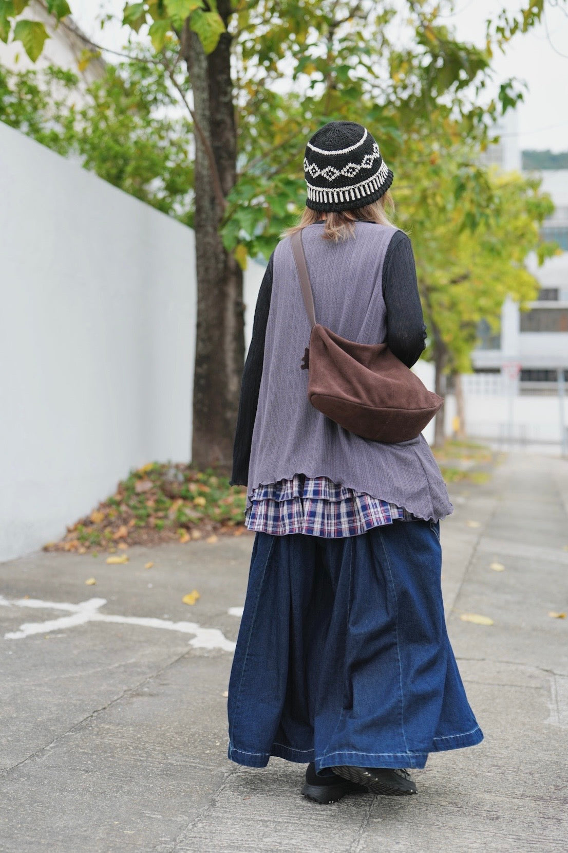 MZ622 LAYERED PLAID TANK TOP
