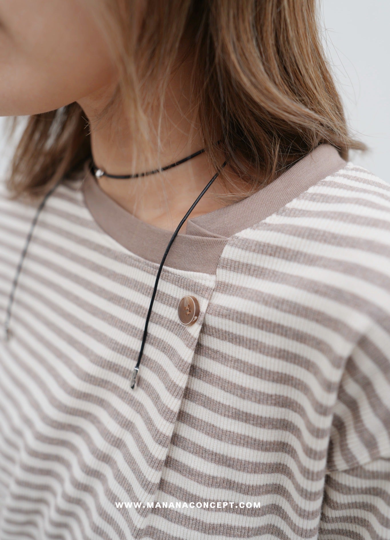 MZ618 LEATHER WRAP NECKLACE