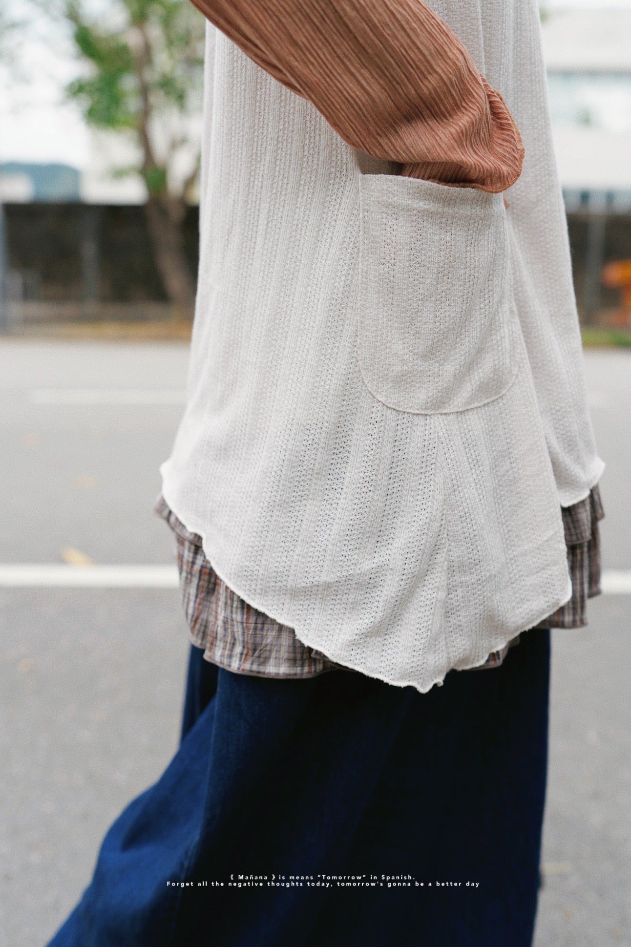 MZ622 LAYERED PLAID TANK TOP