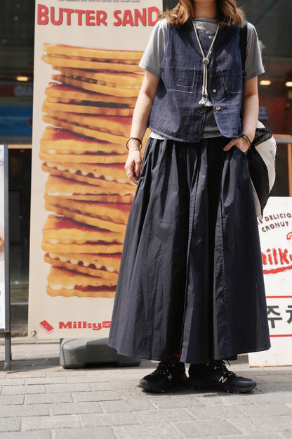 MZ758 POPLIN PLEATED SKIRT ( WITH LINING )