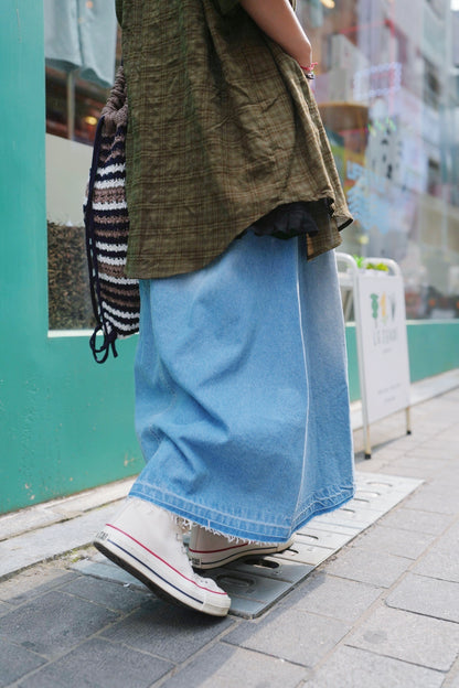 CA701 WASHED DENIM SKIRT