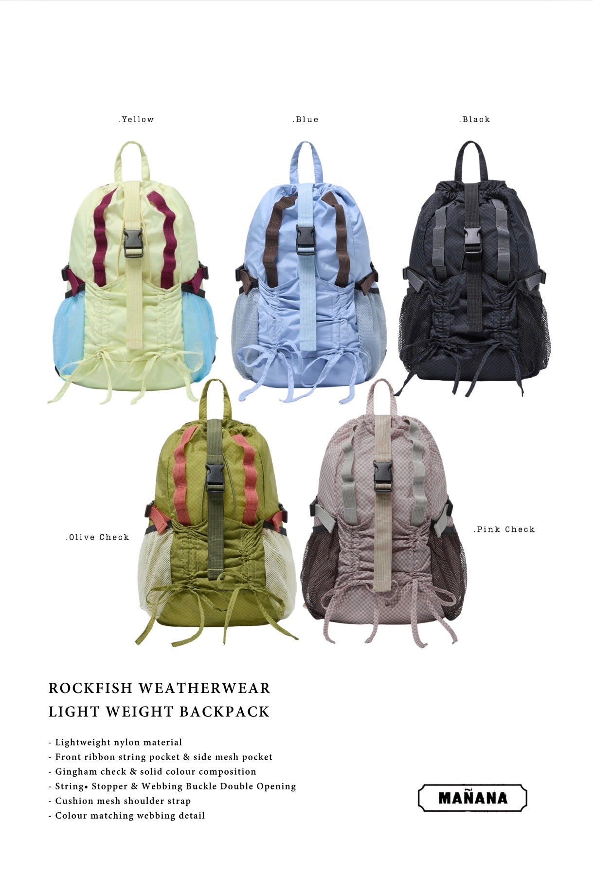 ROCKFISH WEATHERWEAR - LIGHT WEIGHT BACKPACK