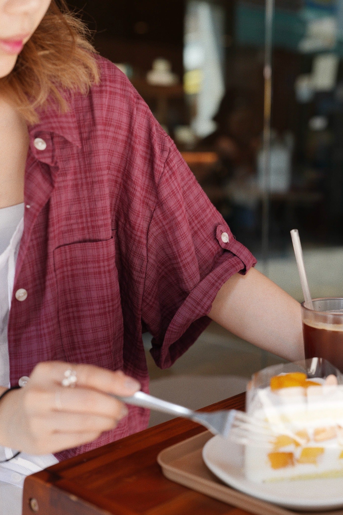 MZ755 LOOSE-FIT PLAID SHIRT