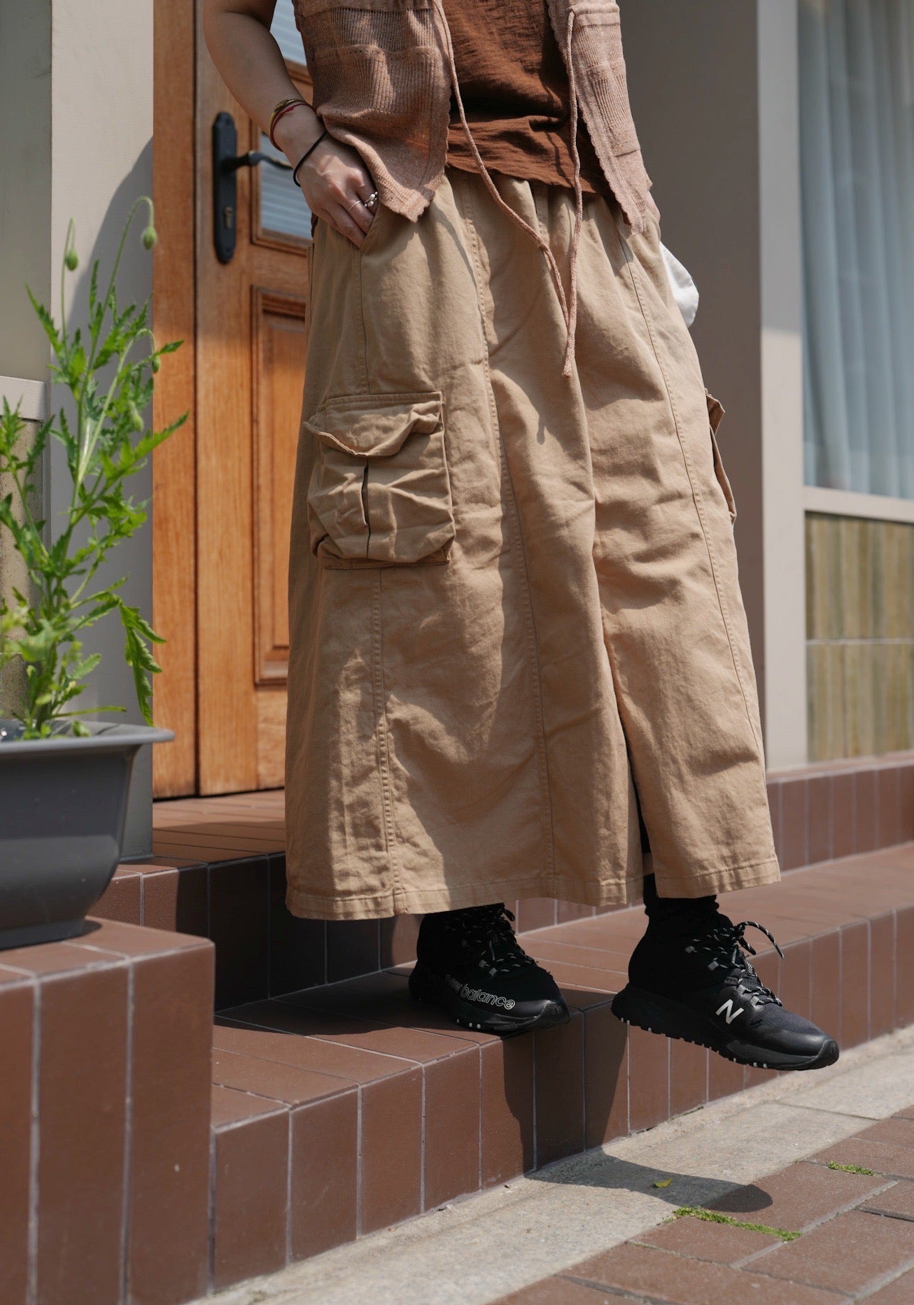 MZ757 CARGO RETRO MIDI SKIRT