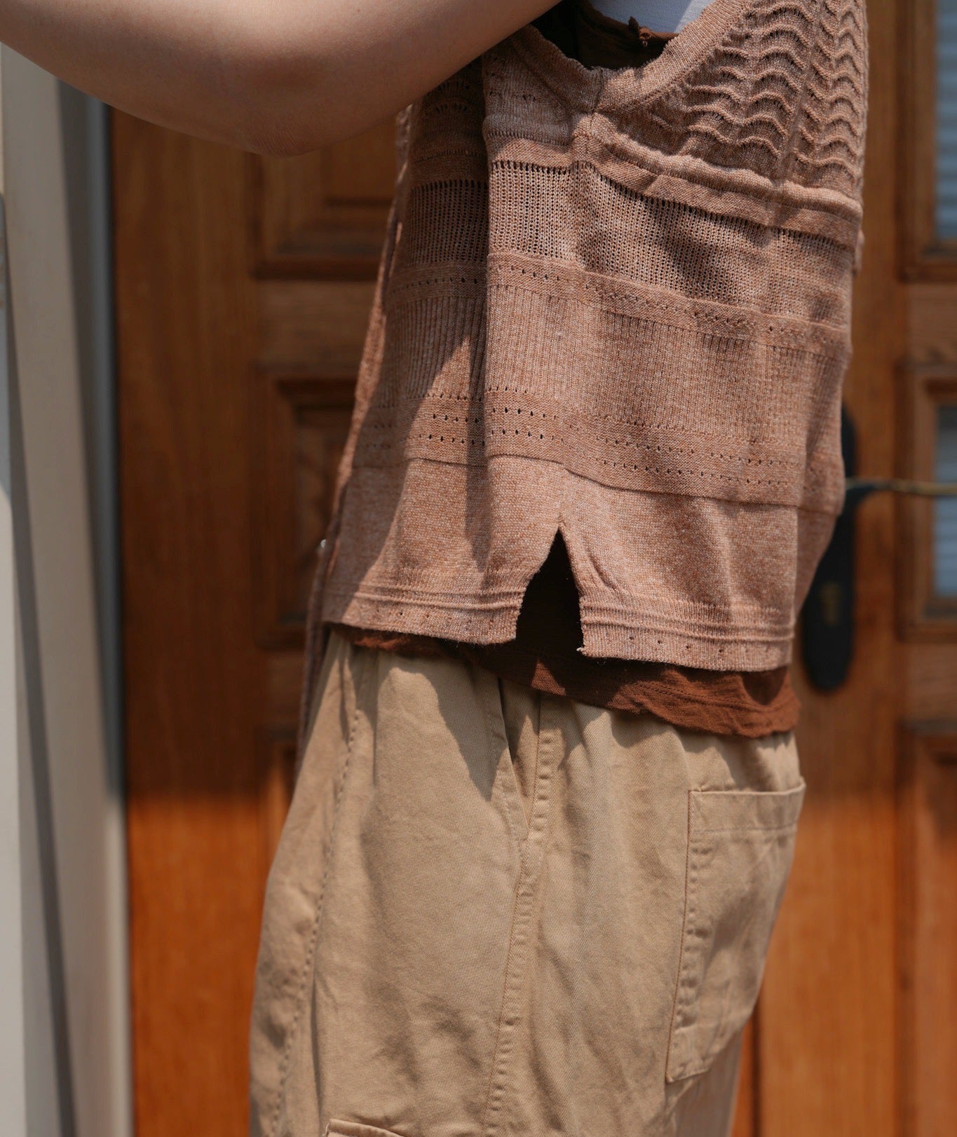 MZ760 RIBBON KNIT VEST