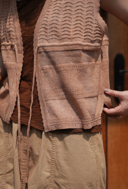 MZ760 RIBBON KNIT VEST