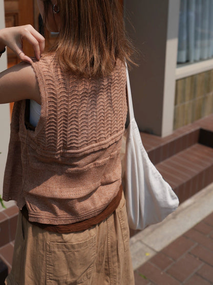 MZ760 RIBBON KNIT VEST