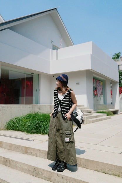 MZ757 CARGO RETRO MIDI SKIRT