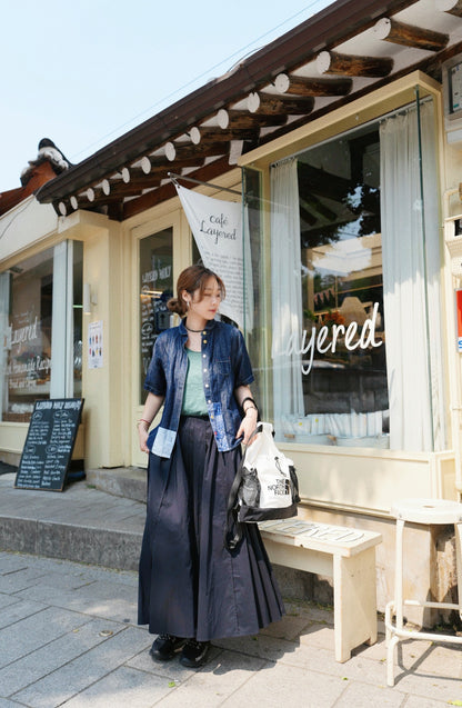 MZ773 PATCHED DENIM SHIRT