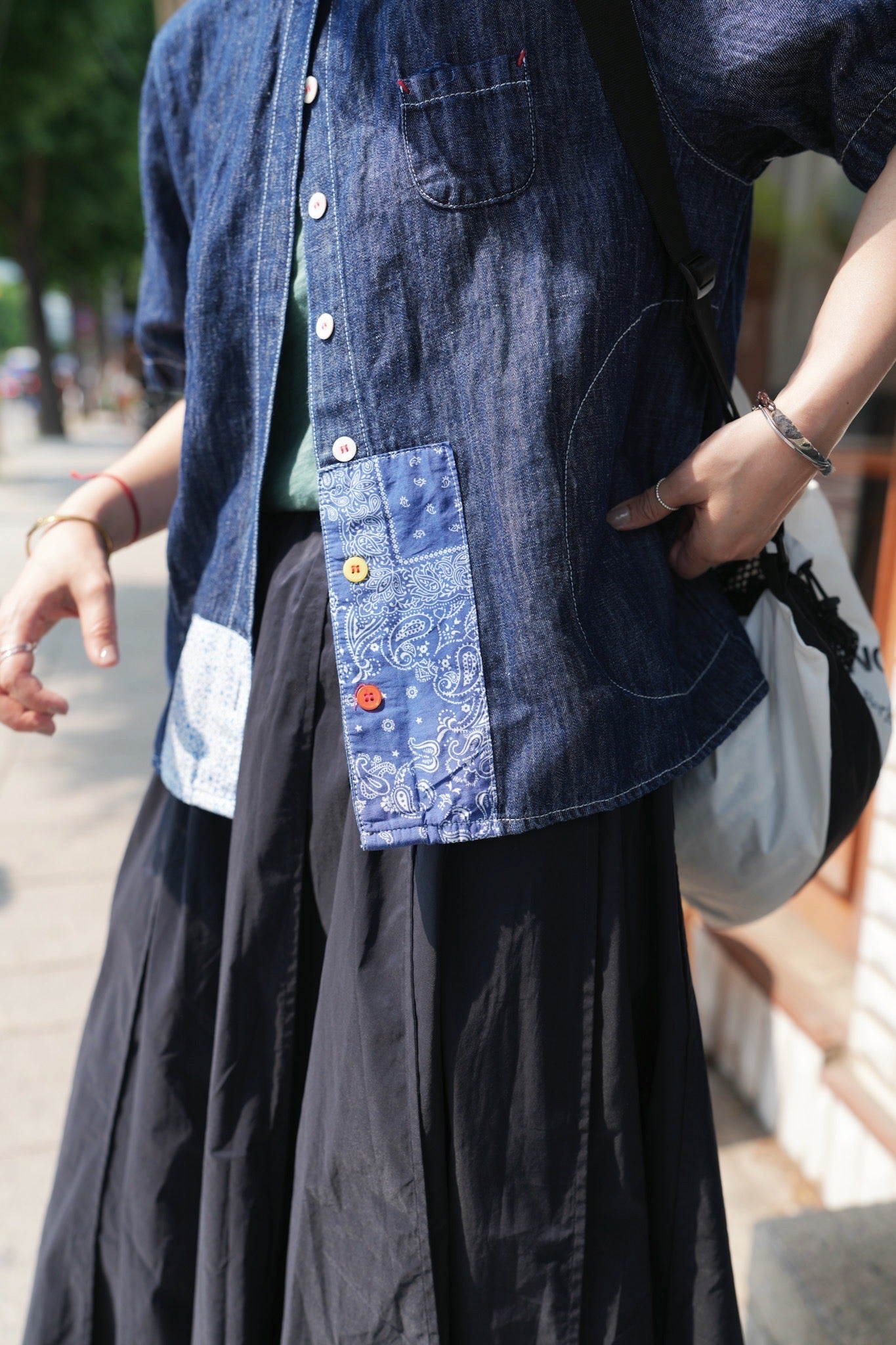 MZ773 PATCHED DENIM SHIRT