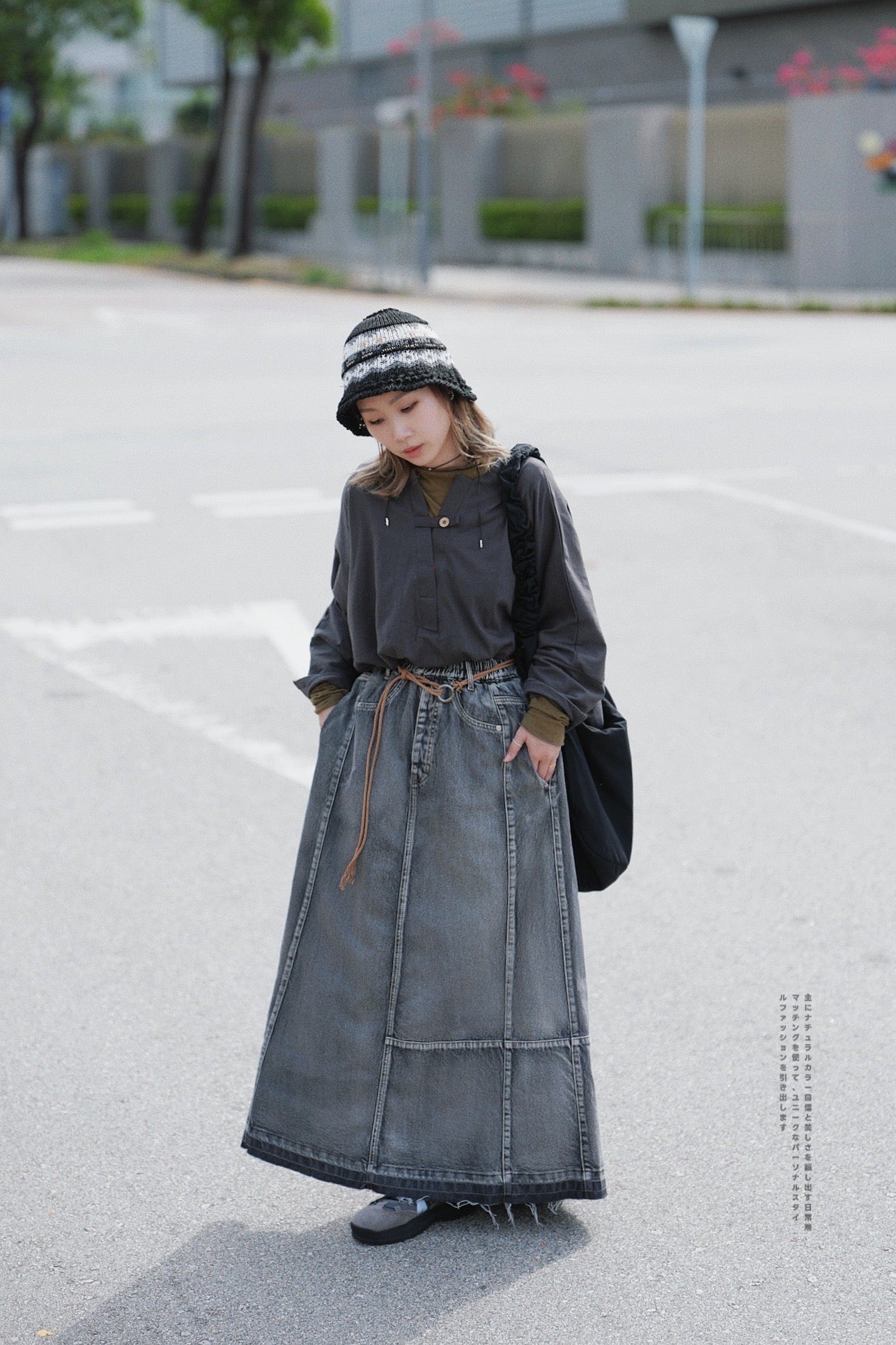 NA434 REMAKE DESIGN DENIM SKIRT