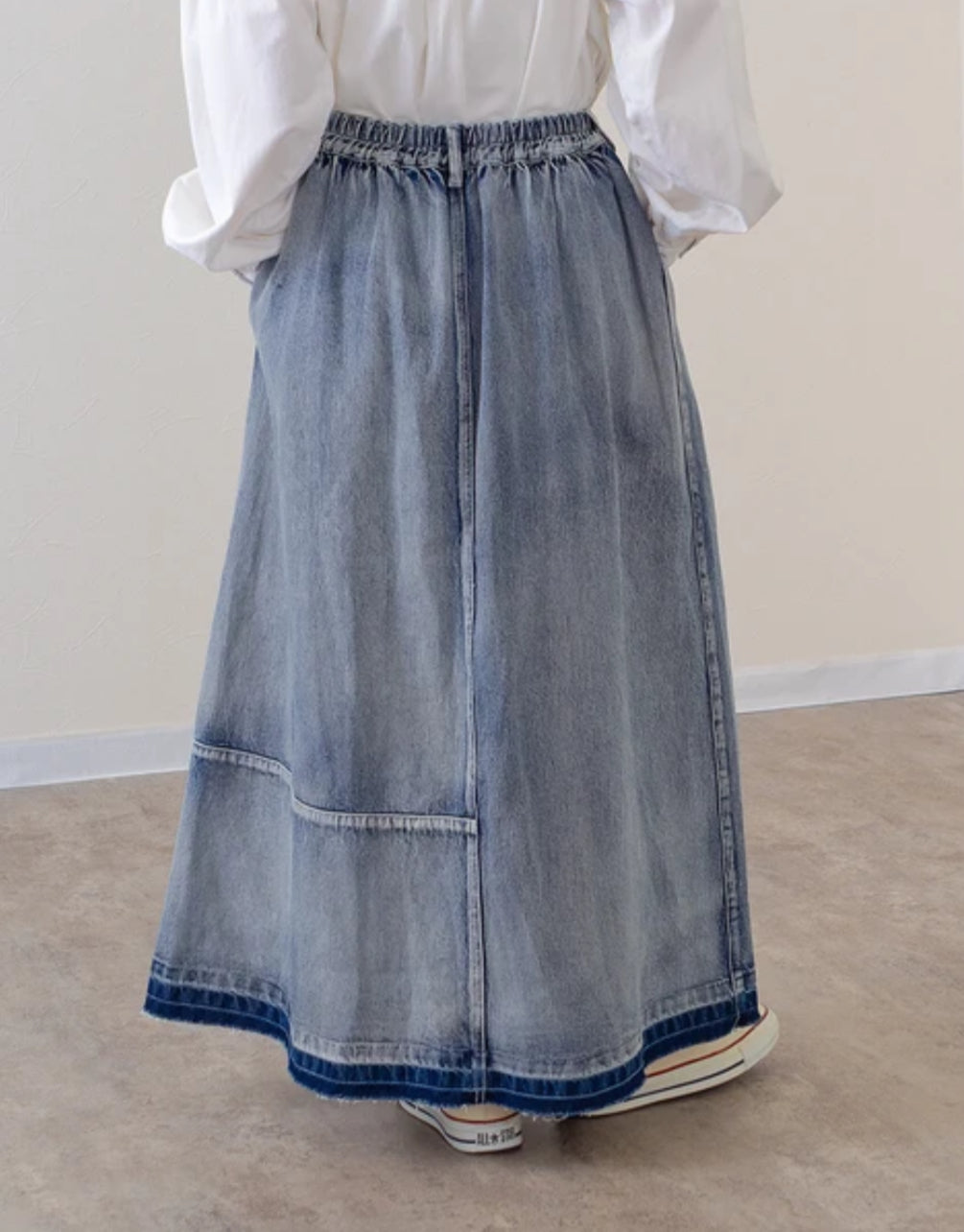NA434 REMAKE DESIGN DENIM SKIRT