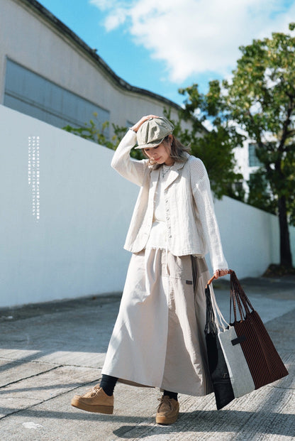 NA437 LINEN WORK VEST