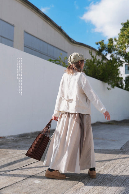 NA437 LINEN WORK VEST