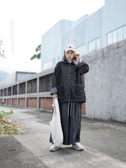 CA665 BASIC CREPE LINEN SKIRT
