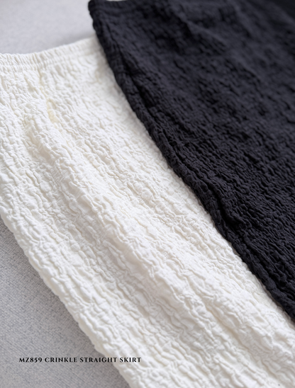 MZ859 CRINKLE STRAIGHT SKIRT