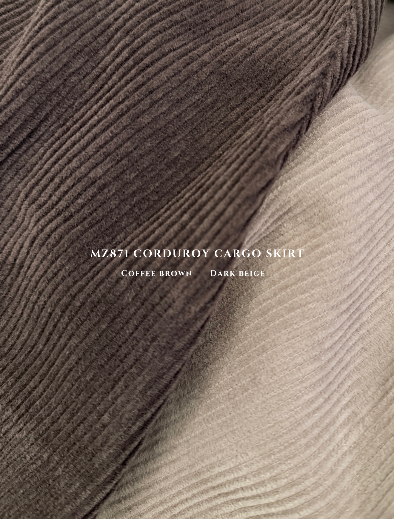 MZ871 CORDUROY CARGO SKIRT