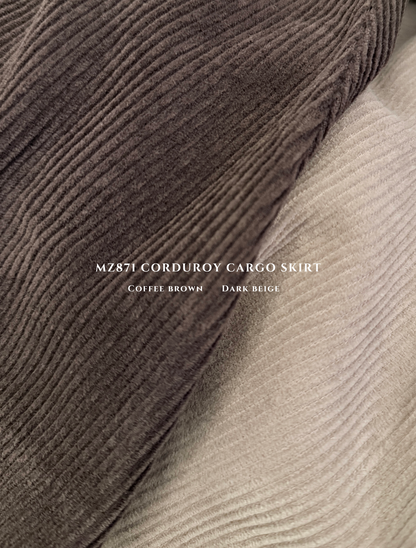 MZ871 CORDUROY CARGO SKIRT