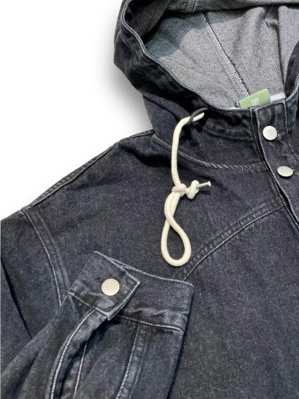 MZ-241 Oversized Denim Hoodie