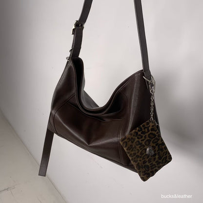 MZ847 LEATHER SQUARE TOTE BAG / 5 COLORS