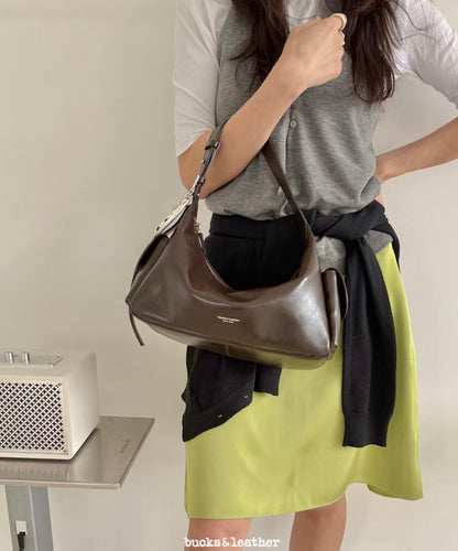 BUCKS & LEATHER HANDMADE DOUBLE POCKET HOBO BAG