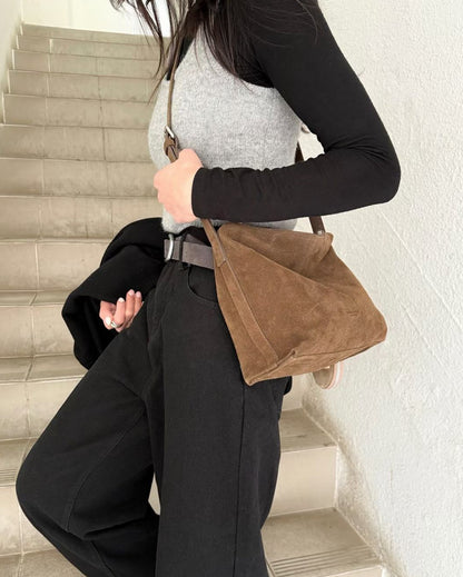 MZ951 ITALIAN HANDMADE LEATHER BOXY HOBO BAG / *9色