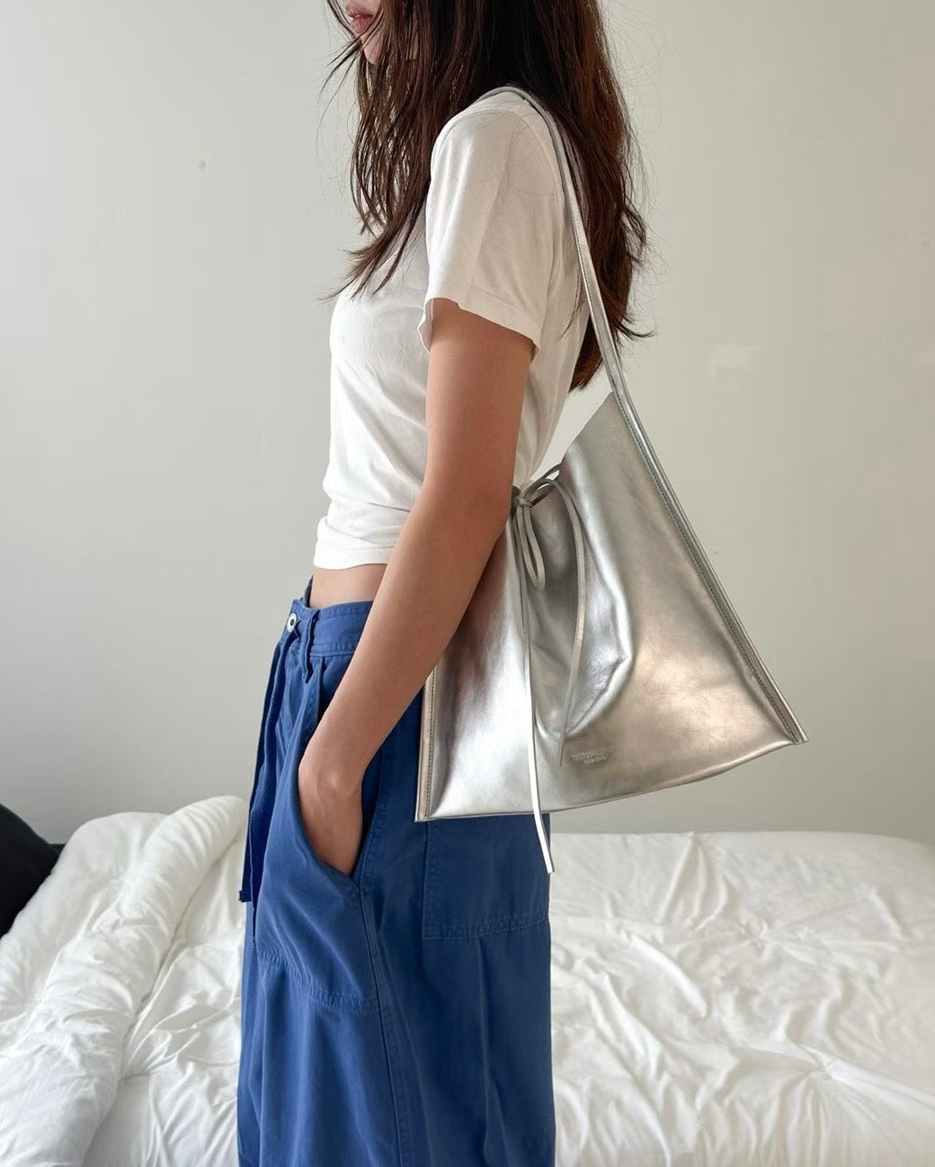 MB016 HANDMADE LEATHER FLAT SHOULDER BAG (單肩款）