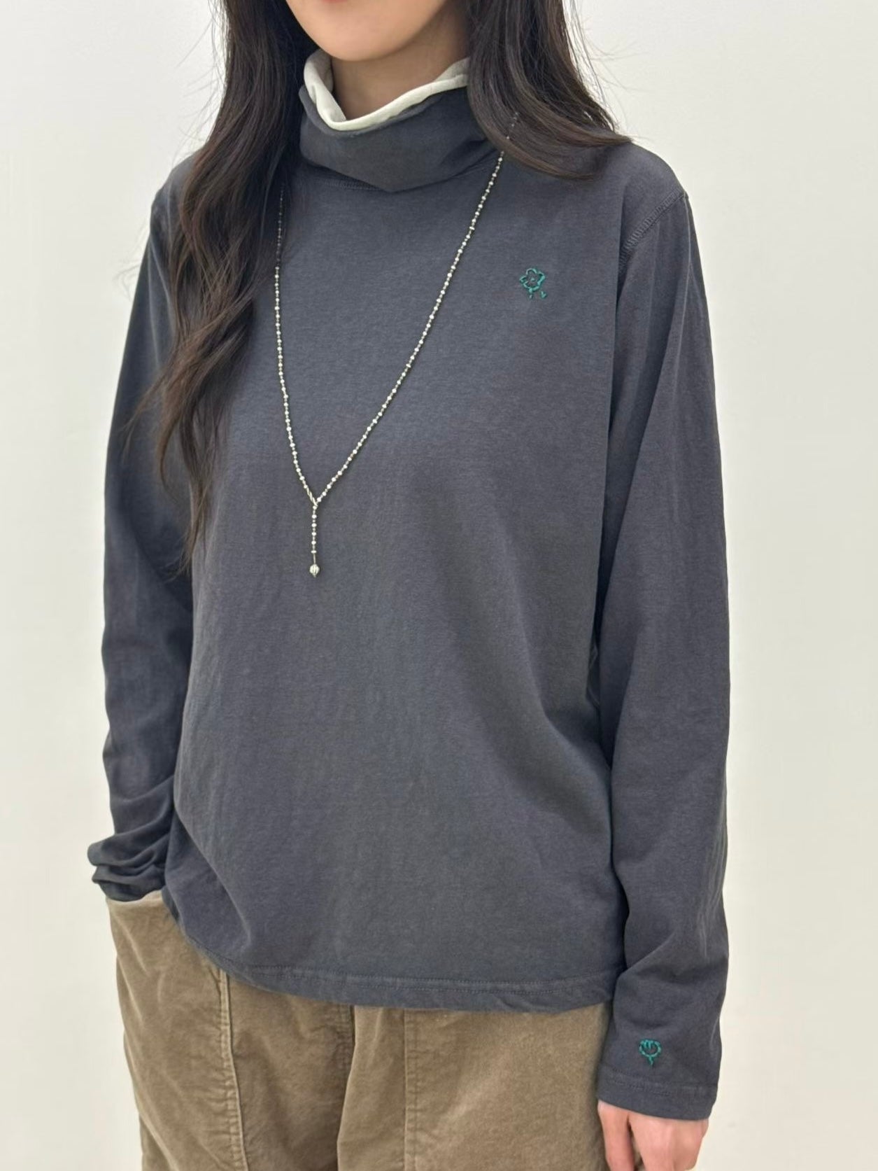 MZ877 DOUBLE NECK COTTON TOP