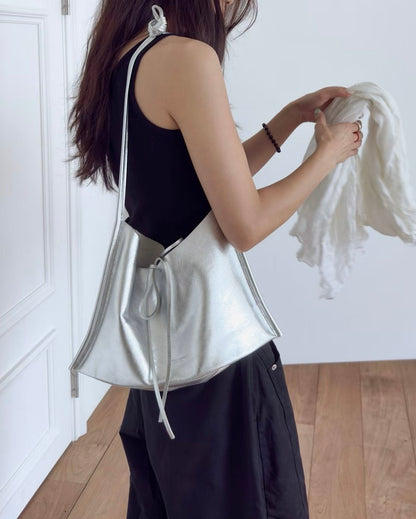 MB017 HANDMADE LEATHER FLAT CROSS BAG (斜孭+單肩款）