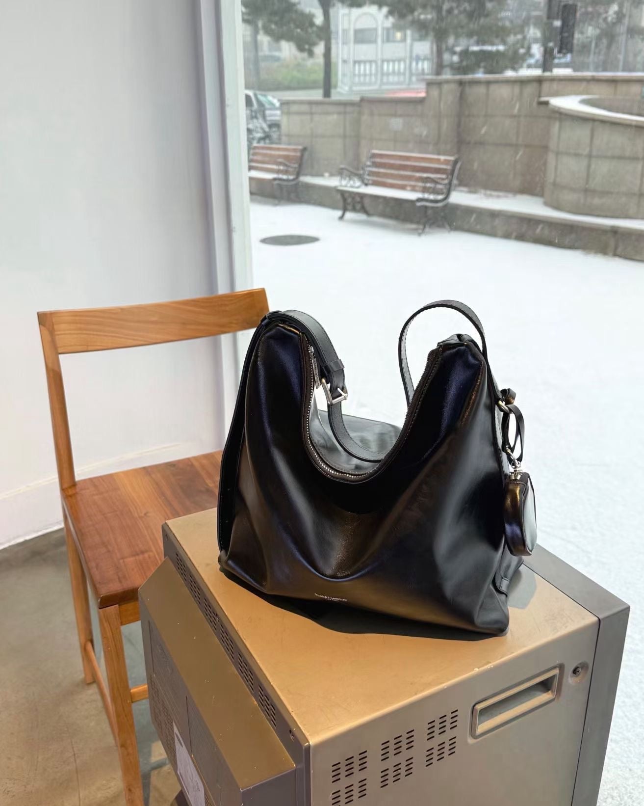 MZ951 ITALIAN HANDMADE LEATHER BOXY HOBO BAG / *9色