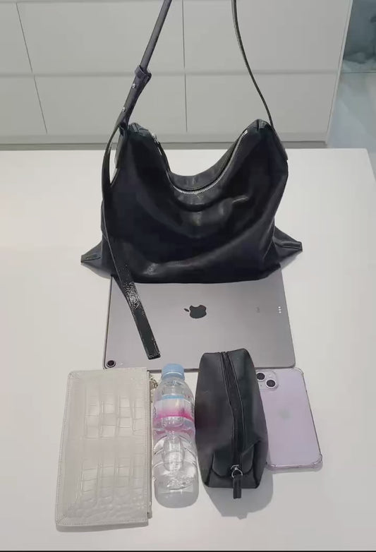 MZ764 ITALIAN LEATHER HANDMADE SHOULDER BAG