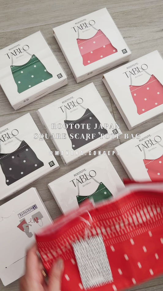 ROOTOTE 🇯🇵JAPAN SQUARE SCARF TOTE BAG / 4 COLORS
