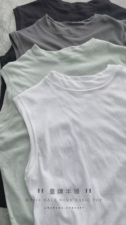 MZ814 HALF NECK BASIC TOP 【 買 2 件 減 $20 , 4 件 減 $50】