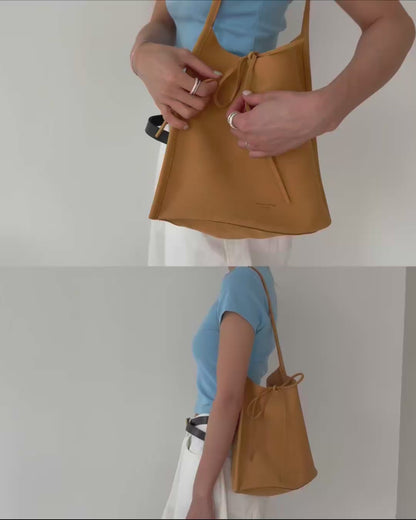 MB016 HANDMADE LEATHER FLAT SHOULDER BAG (單肩款）