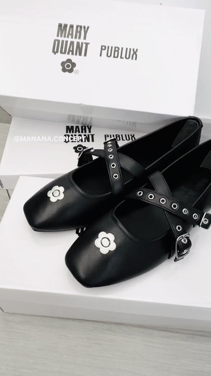 【MARY QUANT×PUBLUX 聯乘】
 CROSS BELT BALLET SHOES