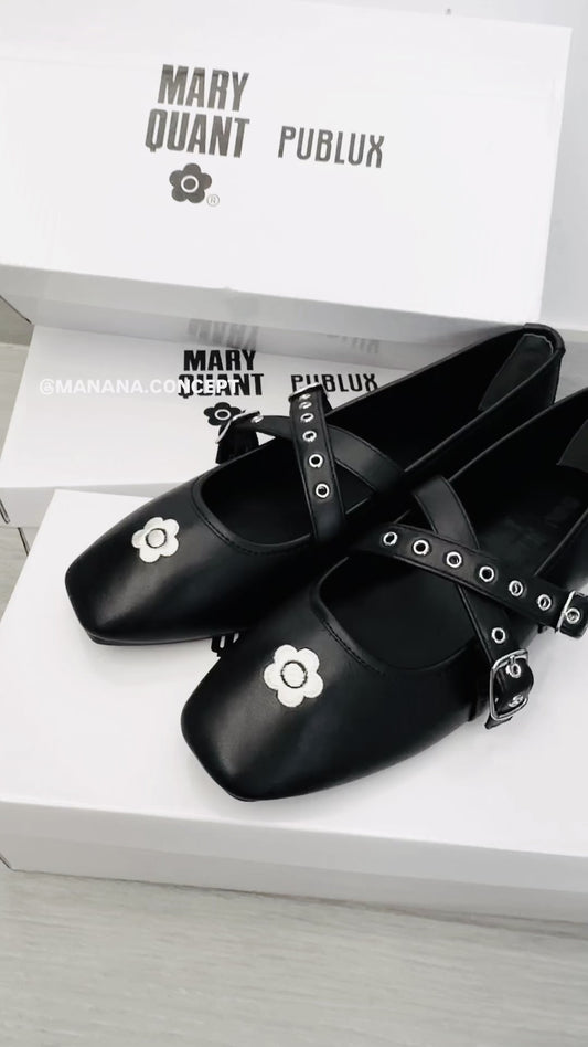 【MARY QUANT×PUBLUX 聯乘】
 CROSS BELT BALLET SHOES